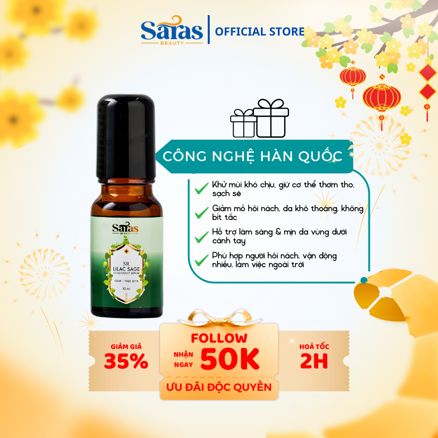 SERUM KHỬ MÙI CAO CẤP SR LILAC SAGE - 10ML