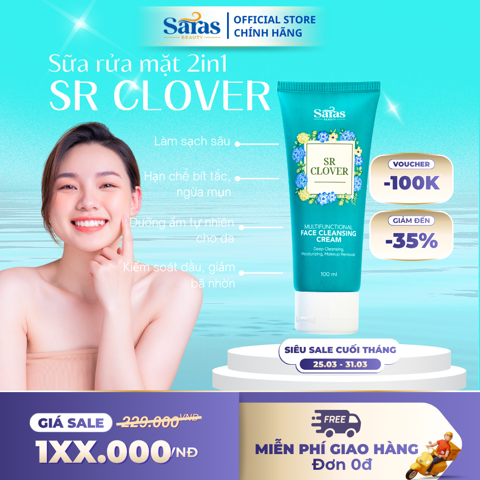 SỮA RỬA MẶT ĐA NĂNG SẠCH SÂU SR CLOVER