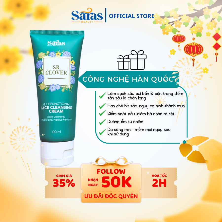 SỮA RỬA MẶT ĐA NĂNG SẠCH SÂU SR CLOVER