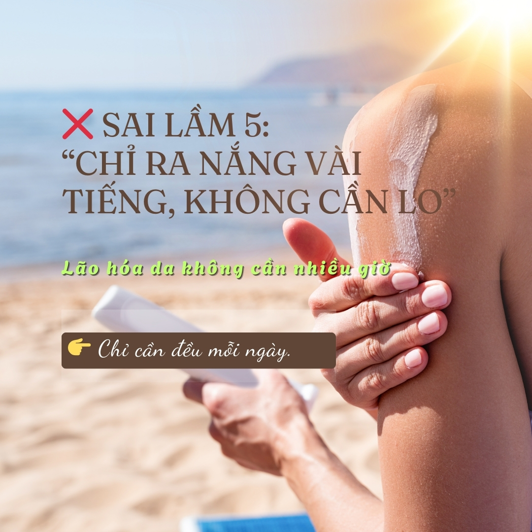SAI LẦM 5: CHỈ RA NẮNG “VÀI TIẾNG” NÊN KHÔNG CẦN LO