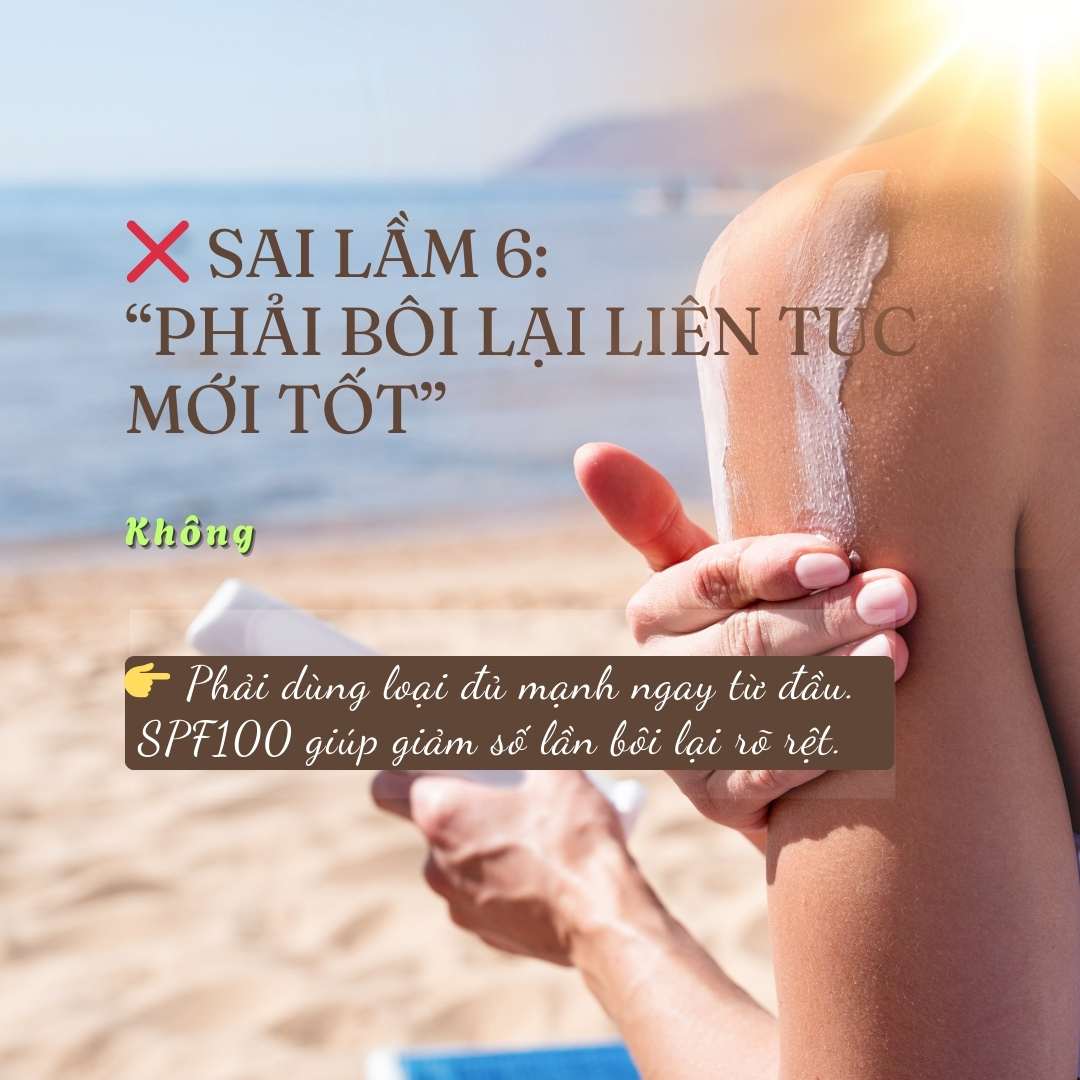 SAI LẦM 6: NGHĨ RẰNG BÔI LẠI LIÊN TỤC LÀ ĐỦ