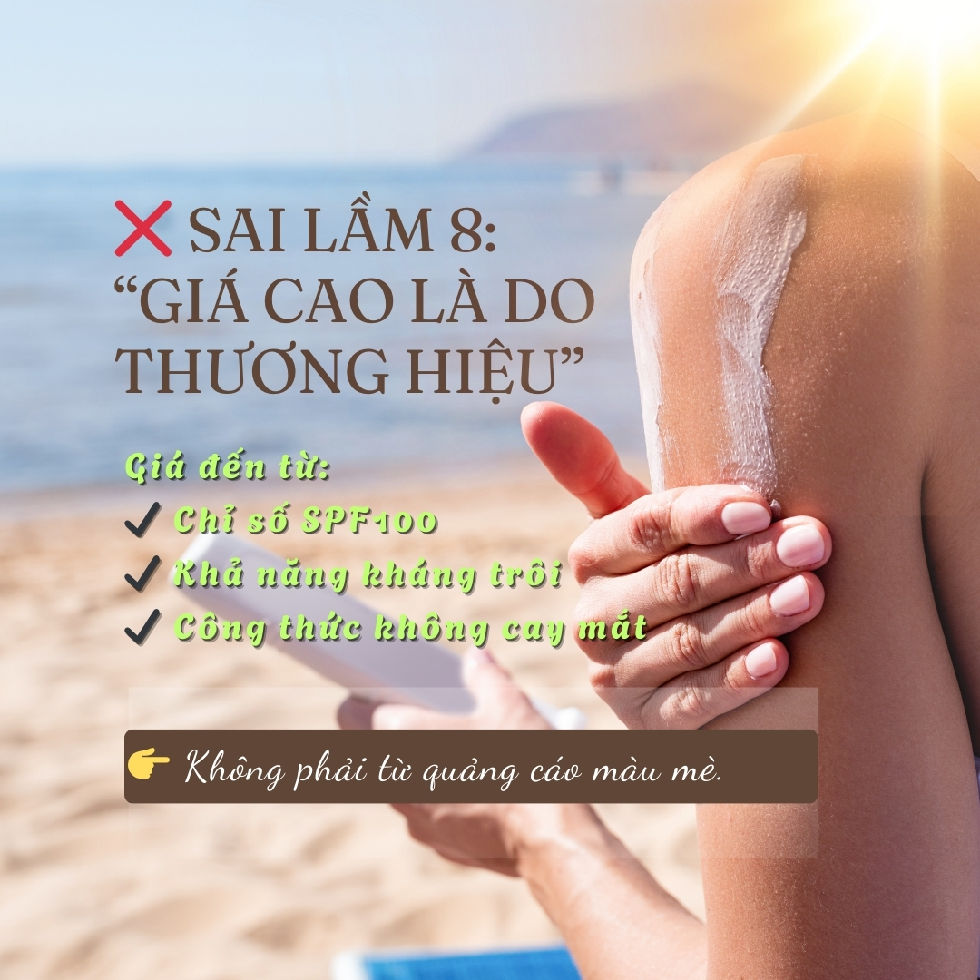 SAI LẦM 8: NGHĨ GIÁ CAO LÀ DO THƯƠNG HIỆU